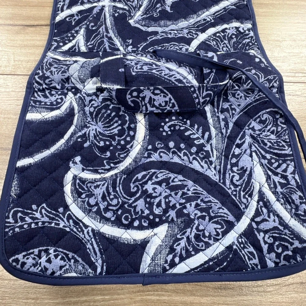 Vera Bradley Hanging Travel Organizer Navy Blue Paisley Quilted Toiletry Bag NWT